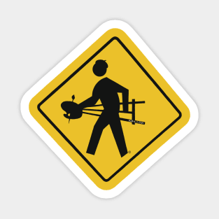 Artist Crossing Black Stencil Sticker